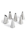 Set of 6 De Buyer stainless steel sockets 3.8x5.2 cm