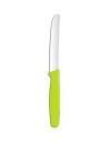 Stainless steel utility knife with green handle