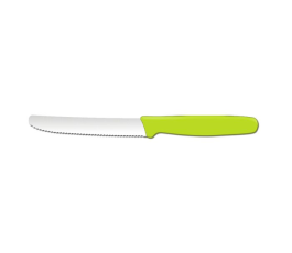 Stainless steel utility knife with green handle