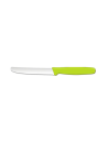 Stainless steel utility knife with green handle