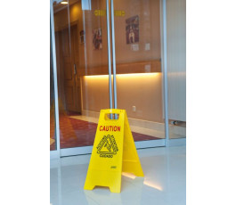 Slippery floor warning sign