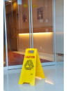 Slippery floor warning sign