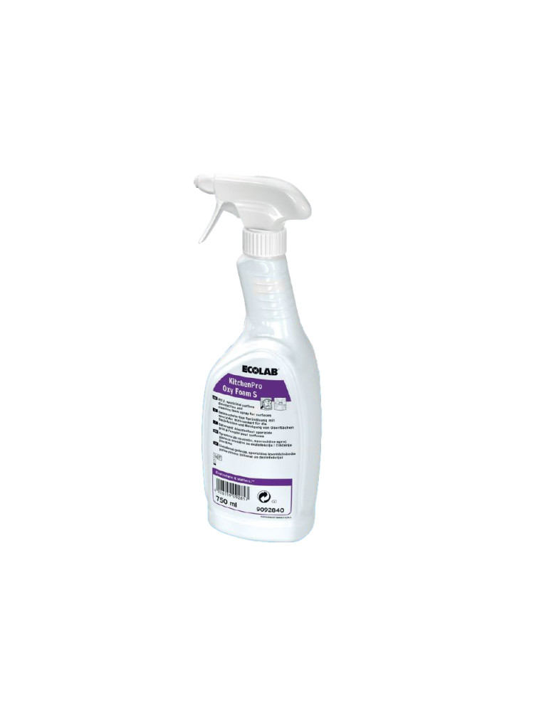 Kitchenpro Oxy Foam S - Disinfectant spray surfaces - Box of 6 x750 ml