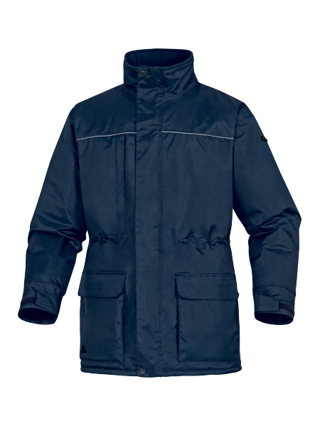 Long navy blue special cold parka size XXL