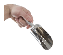 Perforated ice cube scoop Stainless steel - Capacity 170 - 290ml