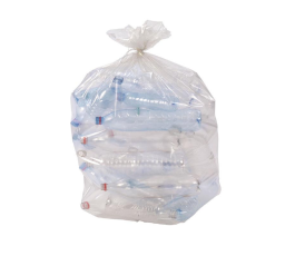 Transparent garbage bag 160L 45 microns. 900x1100mm Packs of 100