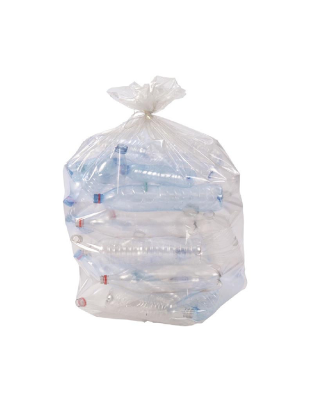 Transparent garbage bag 160L 45 microns. 900x1100mm Packs of 100