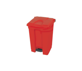 Red base garbage can 70L