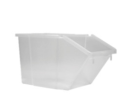 Bread bin with transparent plastic lid