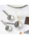 Lot de 4 tasses à mesure inox TableCraft - Ustensiles de cuisine professionnelle