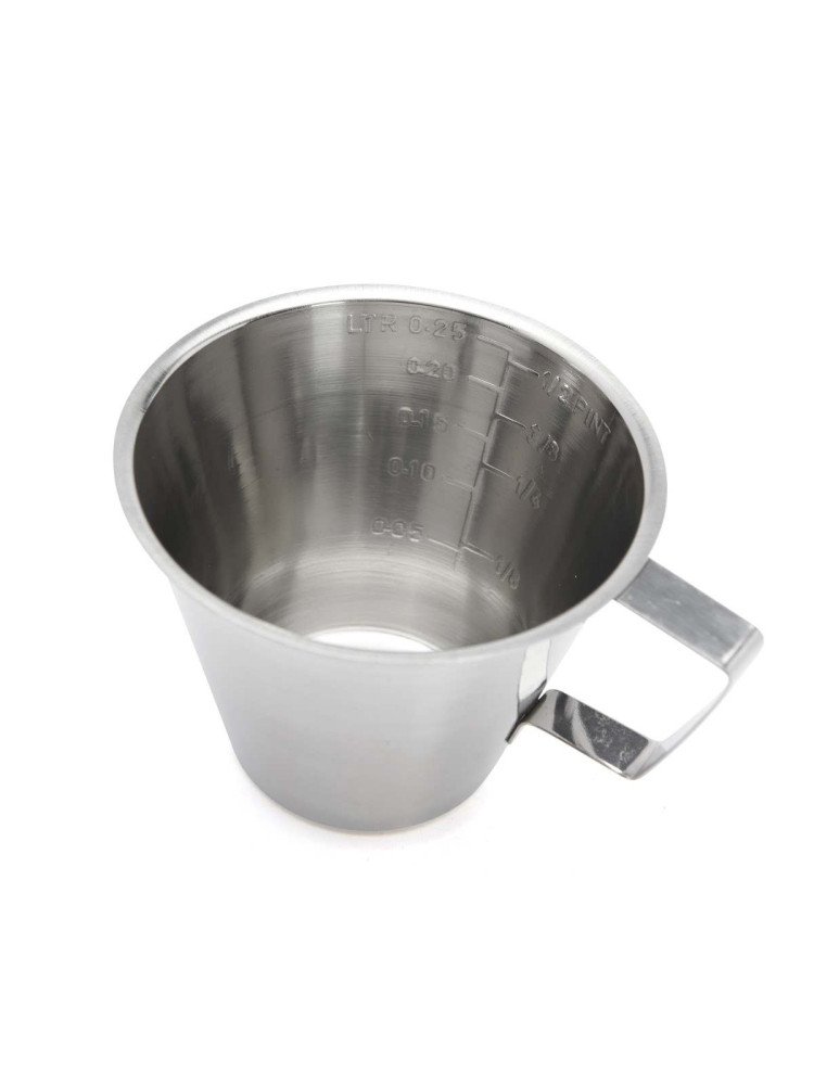 Stainless steel graduated measure with handle 25cl