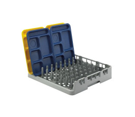 Casier à plots avec extension Camrack en polypropylène. Supporte des températures jusqu'à 93,3°C