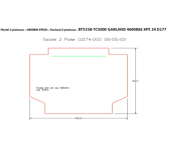 Feuille de téflon pour grill Garland - modèle 2 plateaux - Lot de 10