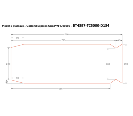 Feuille de téflon pour grill Garland - modèle 3 plateaux - Lot de 10