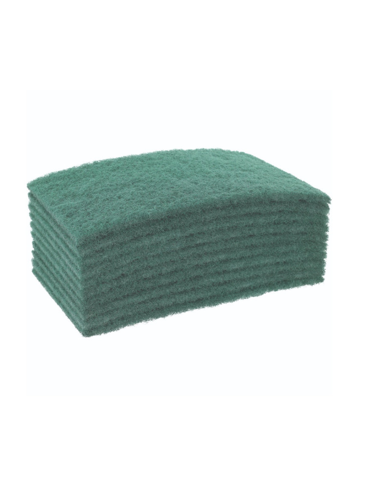 Green abrasive pads 230 x 140 mm - Set of 10