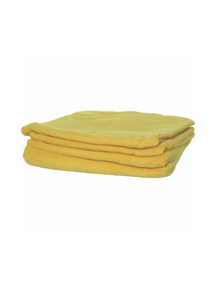 Lavette microfibre tissée jaune 38x38 cm - Lot de 5