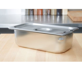 Bac GN 1/3 en inox - Super Pan 3 - 100 mm - 3,9 L avec bords surélevés réduisant les pertes de vapeur
