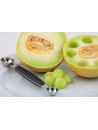 Double spoon for apple and melon - stainless steel - diameter 2.8 cm