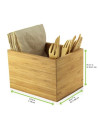 Bamboo utensil holder 160 x 120mm H105mm