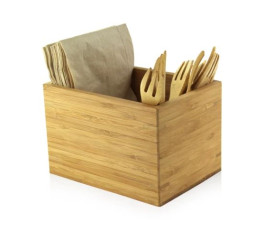 Bamboo utensil holder 160 x 120mm H105mm