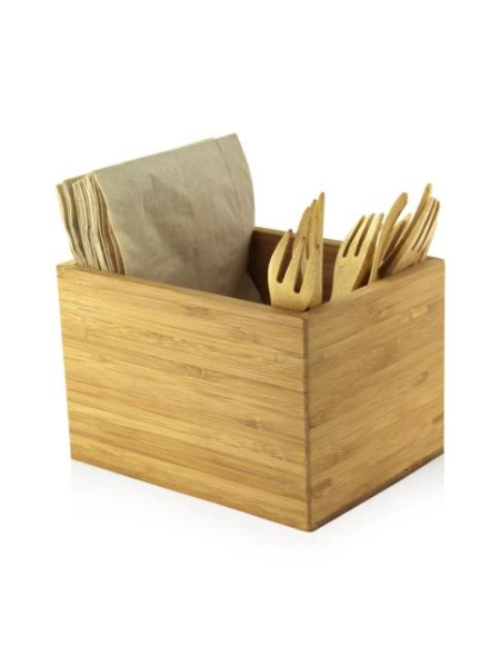 Bamboo utensil holder 160 x 120mm H105mm