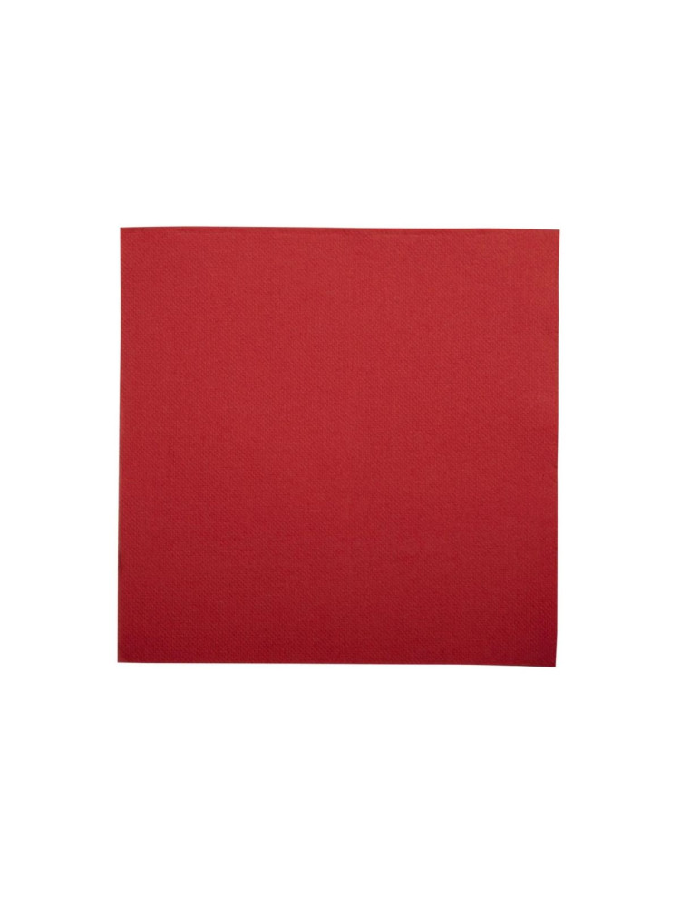 Serviette rouge 38 x 38cm Carton de 900 (18 paquets de 50)