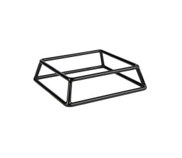 Support Présentoir acier noir 18 x 18 x 5 cm Multi avec revêtement anti-déparant