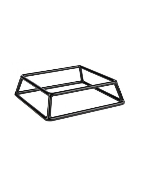 Support Présentoir acier noir 18 x 18 x 5 cm Multi avec revêtement anti-déparant