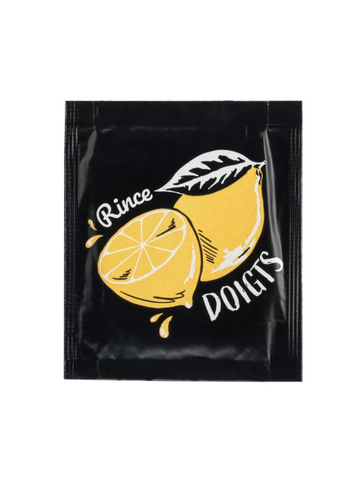 Rince doigts Citron non tissé 8 x 6 cm - Lot de 1000