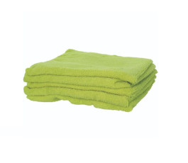 Set of 5 green microfiber cloths