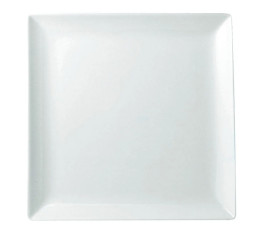 Square white porcelain plate 21x21 cm Edina Pro.mundi - à l'unité