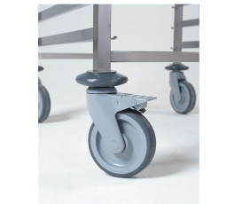 Échelle GN 1/1 avec quatre roues pivotantes silencieuses, Tournus Équipement