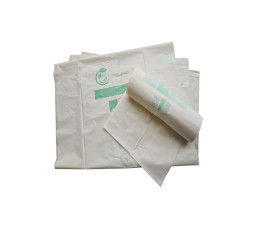 biodegradable white bin bag 60L 28µ - Pack of 250