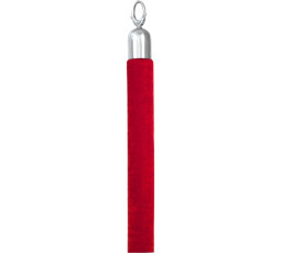 Cordon rouge pour poteau d'accueil Securit, simple à installer et utilisable sur les poteaux d'accueil rectangulaires
