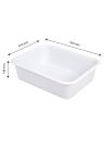 Divider bin without lid white plastic 53x41x14cm 20 L