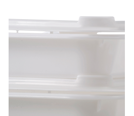 Divider bin without lid white plastic 53x41x14cm 20 L