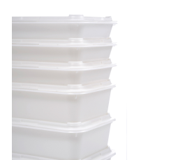 Divider bin without lid white plastic 53x41x14cm 20 L