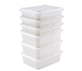 Divider bin without lid white plastic 53x41x14cm 20 L