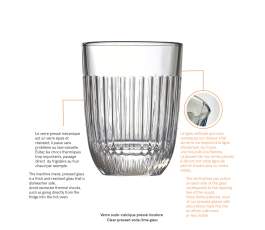 Gobelet 34 cl en verre pressé mécanique