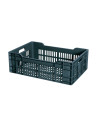 Grey plastic openwork crate...