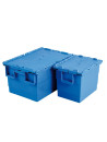 Special plate bin with blue plastic lids - 55L - 60 x 40 x 31.5cm