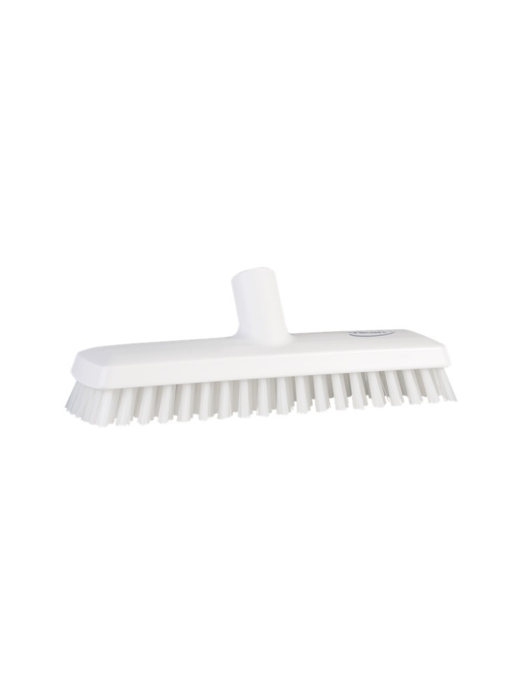 Lave-pont /Balai brosse Vikan 270mm - Fibre très dure - Blanc