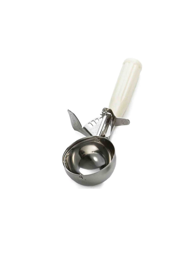 Cuillère doseuse 110 ml avec presse pouce et manche blanc