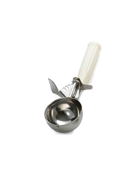Cuillère doseuse 110 ml avec presse pouce et manche blanc Cuillère doseuse 110 ml avec presse pouce et manche blanc