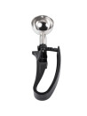 Serving spoon with black handle - capacity 1.13 OZ