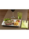 Rectangular dinner plate white porcelain 21x13 cm Edina Pro.mundi-Pack of 12