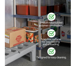 Rayonnage bas 1210 x 550 x 300 mm - Capacité de charge 1300 kg