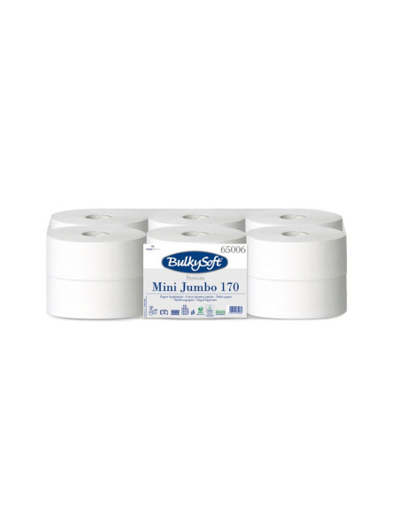 BulkySoft Papier toilette mini jumbo BulkySoft 34 x 8.30 cm - Lot de 12 BulkySoft Papier toilette mini jumbo BulkySoft 34 x 8.30 cm - Lot de 12