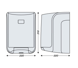 Dévidoir JVD Maxi Cleanline Blanc