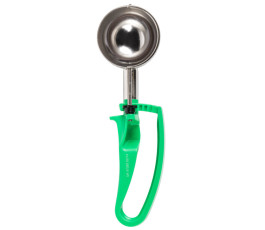Cuillère avec manche pression vert